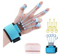Finger Strengthener Hand Grip Strength Trainer Finger Extension Stretcher Exerciser Hand Rehab Work Out Relieve Pain Arthritis and Grip Training Kit 10LB+40LB