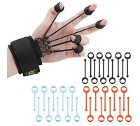 Finger Strengthener Stroke Recovery Physical Therapy Equipment Stretcher Hand Strengthener Hand Workout Extension Exerciser Hand Grip Trainer (Enhanced Kit - Black)