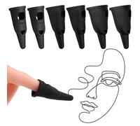 Finger Stylus 6Pcs Silicone Finger Stylus Pens Black Stylus Pen for Touchscreen High Precision, High Sensitivity Suitable for Mobile Phone Tablet Touch Screen