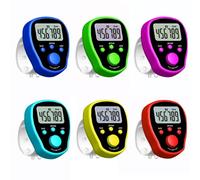 Finger Tally Counter - Digital Lap Tracker, Handheld Clicker, Battery Powered Score Keeper | Portable Compact Finger Clicker Counting Device for Ball Sports Stadium Gyms Cycling Training Events