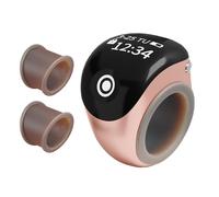Finger Tally Counter - Smart Bluetooths Ring Counter With App | Electronic Counting Tool | Abs And Silicone Digital Tracker For Steps Repetitions Inventory Prayer Meditation Black Rose Gold Green