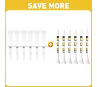 FINGER TEN Castle Golf Tees Plastic Unbreakable Mixed Sizes or Same Heights Golf Tees Wood Wooden 3 1/4" or 2 3/4" 83mm 70mm Bamboo Tees 100