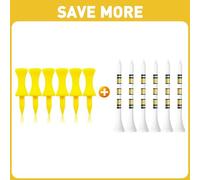 FINGER TEN Castle Golf Tees Plastic Unbreakable Mixed Sizes or Same Heights Golf Tees Wood Wooden 3 1/4" or 2 3/4" 83mm 70mm Bamboo Tees 100