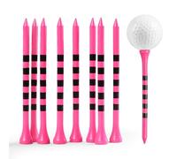 FINGER TEN Extra Long Bamboo Golf Tees 4 Inch Value 100 Pack, Bright Color & Consistent Height Wooden Tees for Driving Range Course Practice, Premium Golf Accessories for Golfers(Pink, 100 Pcs)