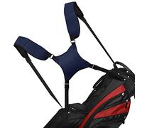 FINGER TEN Golf Bag Straps Double Shoulder Replacement Universal Adjustable Padded Waterproof for Golf Bag Multi Design Color Blue Black (Blue)