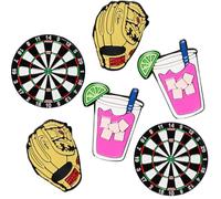 FINGER TEN Golf Ball Marker for Ladies Men Value 6 Pack, Golf Accessories Ballmarker Magnetic fit Golf Divot Tools Hat (Multiple)