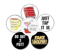 FINGER TEN Golf Ball Markers for Putting Green 6 Pack (Mixed Style)