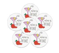 FINGER TEN Golf Ball Markers for Putting Green 6 Pack (Nine&Wine)