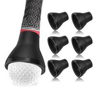 FINGER TEN Golf Ball Retriever Suction Cup Picker Grip Pick Up Tool Value 6 Pack, Golf Ball Retriever Sucker Grabber Back Saver Put On Putter Grip for Golfers (6 Pack Rubber Golf Ball Suction Cup)