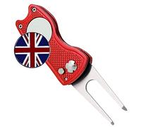 FINGER TEN Golf Divot Repair Tool 1/2 Pack | Magnetic Ball Marker Hold,Stainless Steel Durable Build,Foldable Pocket Design, Quick Easy Divot Repair, Gift For Players