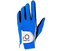 FINGER TEN Golf Gloves for Men Rain Grip All Weather Soft Perfect for Swing (X-Large, Blue-1 Pack-Worn on Left Hand)