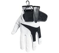 FINGER TEN Golf Gloves Holder with Carabiner Hook 2 Pack，Both Sides Clip Grabber Keep Gloves Flat & Dry, On Course Accessory Easy Attachment To Bags Belts or Carts (Black-2 Pack)