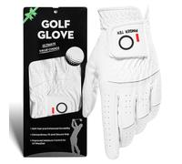 FINGER TEN Golf Gloves Men Left Hand Rain for Right Handed Golfer Grip Weathersof 1 Pc, Mens Golf Glove Wear Resistant Comfort Soft Non Slip Flexible Durable (White, M)