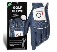 FINGER TEN Golf Gloves Men Left Hand Rain for Right Handed Golfer Grip Weathersof 1 Pc, Mens Golf Glove Wear Resistant Comfort Soft Non Slip Flexible Durable (Blue, L)