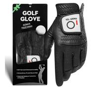 FINGER TEN Golf Gloves Men Left Hand Rain for Right Handed Golfer Grip Weathersof 1 Pc, Mens Golf Glove Wear Resistant Comfort Soft Non Slip Flexible Durable (Black, S)
