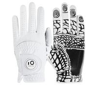 FINGER TEN Golf Gloves Men Left Hand Right Extra Grip Anti Slip Microfiber with Ball Marker 1 Pc, Men’s Golf Glove Breathable Wear Resistance Fit Size Small M ML L X-Large (M, Left)