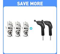 FINGER TEN Golf Gloves Men Left Hand Right with Ball Marker Pu Leather Weathersof Golf Club Head Covers Woods Hybrids Long Cover