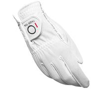 FINGER TEN Golf Gloves Men Right Hand for Left Handed Golfer in White Value Pack, Rain Grip Golf Glove Weathersof Durable All Weather for Pefect Swing (Medium, White-1 Pack-Worn on Right Hand)