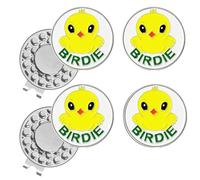 FINGER TEN Golf Hat Clip with Ball Marker Magnetic Value Gift Set, Alignment Clips Attaches Easily to Hat Caps Belt Fashion Pattern Training Aids Accessories for Men Women (Style 21)