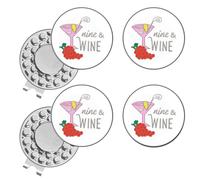 FINGER TEN Golf Hat Clip with Ball Marker Magnetic Value Gift Set, Alignment Clips Attaches Easily to Hat Caps Belt Fashion Pattern Training Aids Accessories for Men Women (Style 18)