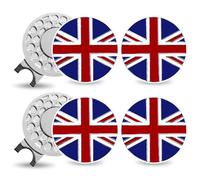 FINGER TEN Golf Hat Clip with Ball Marker Magnetic Value Gift Set, Alignment Clips Attaches Easily to Hat Caps Belt Fashion Pattern Training Aids Accessories for Men Women Durable Removable (Style 1)