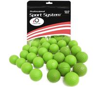 FINGER TEN Golf Practice Balls Elastic Foam Soft Value 12/24 Pcs, Golf Training Ball Spone Dimpled Exercise Balls for Golf Swing Training Aids Home Office Indoor Outdoor Backyard (Green, 12 Pack)