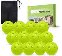 FINGER TEN Golf Practice Balls Plastic Limited Flight (Green, 12 Pack)