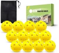 FINGER TEN Golf Practice Balls Plastic Limited Flight (Yellow, 12 Pack)