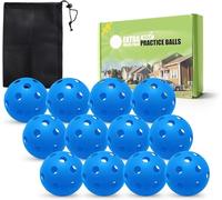 FINGER TEN Golf Practice Plastic Balls Limited Flight Performance Realistic 12 24 Pack, Golf Ball Light-Weight Durable Swing Training Tool for Indoor Outdoor (Blue, 12 Pack)
