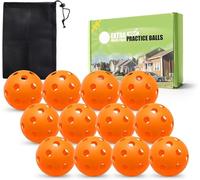 FINGER TEN Golf Practice Plastic Balls Limited Flight Performance Realistic 12 24 Pack, Golf Ball Light-Weight Durable Swing Training Tool for Indoor Outdoor (Orange, 12 Pack)