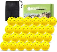 FINGER TEN Golf Practice Plastic Balls Limited Flight Performance Realistic 12 24 Pack, Golf Ball Light-Weight Durable Swing Training Tool for Indoor Outdoor (Yellow, 24 Pack)