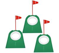 FINGER TEN Golf Putting Cup Practice All Direction Value Set, Training Aid Putter Hole Plate Indoor Outdoor Durable Professional for Men Women Festival Gift (Green-3 Pack)