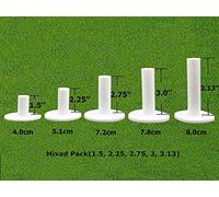 FINGER TEN Golf Rubber Tees for Driving Range Mats Value 5 Pack, Durable for Practice Mat Top Holder Indoor Outdoor (White, Mixed Size)