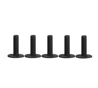 FINGER TEN Golf Rubber Tees for Driving Range Mats Value 5 Pack, Durable for Practice Mat Top Holder Indoor Outdoor (Black, 5 Pack All 3.13'')