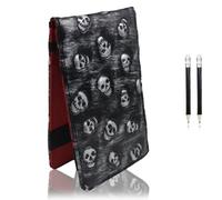 FINGER TEN Golf Scorecard Holder Synthetic Leather with 2 Pencils Value Gift Pack, Golf Score Counter Book Yardage Organiser Soft Deluxe Genuine for Men Women Color Black Brown Navy (Carbon)