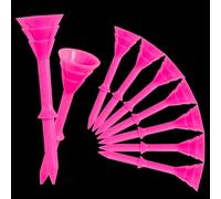 FINGER TEN Golf Tees Plastic Long 83mm 3 1/4 Unbreakable Cup Tees Value 50 Count, Golf Plastic Tees Step Down Upgrade for Men Women Kids Professional Durable (Pink, 24 Pack)