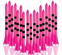 FINGER TEN Golf Tees Plastic Long Value 50 Count | 2 3/4 3 1/4 Inch 70 83mm Consistent Tee Height,Unbreakable Design,Reduces Friction At Impact,High Visibility Color