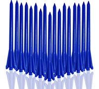 FINGER TEN Golf Tees Plastic Unbreakable 2 3/4 3 1/4 Inch Value 50 Count, 83mm 70mm Tee Durable Pro Upgrade Step Up Long Premium Color White Blue Orange Green Mixed (Blue, 2 3/4 Inch(70mm)