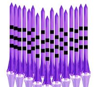 FINGER TEN Golf Tees Plastic Unbreakable 2 3/4 3 1/4 Inch Value 50 Count, 83mm 70mm Tee Durable Pro Upgrade Step Up Long Premium Color White Blue Orange Green Mixed (Purple, 3 1/4 Inch(83mm))