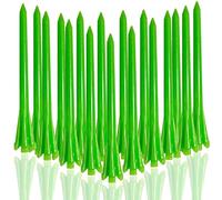 FINGER TEN Golf Tees Plastic Unbreakable 2 3/4 3 1/4 Inch Value 50 Count, 83mm 70mm Tee Durable Pro Upgrade Step Up Long Premium Color White Blue Orange Green Mixed (Green, 2 3/4 Inch(70mm)