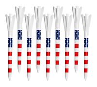 FINGER TEN Golf Tees Plastic Unbreakable 3 1/4 2 3/4 Inch 30 Pack Or Long Tees 40 Pcs With 1 1/2 Short Tees 20 Pcs, Five Claws ProngGolf Tee Mixed Color Flat Strong Durable Long(30 Pack-2 3/4'' 70mm)