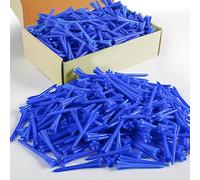 FINGER TEN Golf Tees Plastic Unbreakable Bulk 3 1/4’’ 2 3/4’’ 70 83mm Long Value 200/500/1000 Pack, Golf Tees Long-Lasting Plastic with Reduced Resistance for Men Women (Blue, 200 Count(1 1/2 Inch))