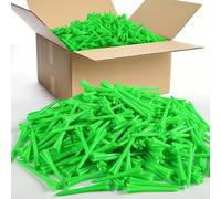 FINGER TEN Golf Tees Plastic Unbreakable Bulk 3 1/4’’ 2 3/4’’ 70 83mm Long Value 200/500/1000 Pack, Golf Tees Long-Lasting Plastic with Reduced Resistance for Men Women (Green, 500 Count(3 1/4 Inch))