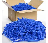 FINGER TEN Golf Tees Plastic Unbreakable Bulk 3 1/4’’ 2 3/4’’ 70 83mm Long Value 200/500/1000 Pack, Golf Tees Long-Lasting Plastic with Reduced Resistance for Men Women (Blue, 500 Count(1 1/2 Inch))