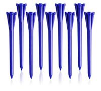FINGER TEN Golf Tees Plastic Unbreakable Small 3 1/4 Inch 83mm 2 3/4 70mm With Five Claws Prong, Golf Tee Mixed Color Flat Strong Durable Long (Blue, 30 Pack-3 1/4'' 83mm)…