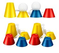 FINGER TEN Golf Tees Winter Rubber Plastic with Different Heights 12 Pcs, Multicolor Golf Rubber Tee Driving Range Ideal for Frosty Days Durable Portable fit Hard Ground (12 Pcs)