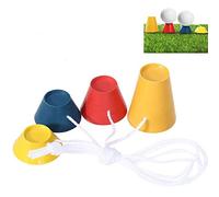 FINGER TEN Golf Tees Winter Rubber Plastic with Different Heights 4 Pcs or 8 Pcs, Multicolor Golf Rubber Tee Driving Range Ideal for Frosty Days Durable Portable fit Hard Ground (4 Pcs)