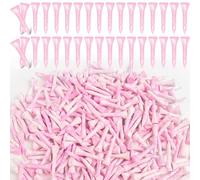 FINGER TEN Golf Tees Wood Value 100/250/500/1000 Pack 1 1/2 Inch Long, Upgrade Premium Durable Wooden Short Tees for Irons And Hybrids Eco-Friendly Golf Accessories (Pink, 100pcs-38mm)