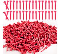 FINGER TEN Golf Tees Wood Value 100/250/500/1000 Pack 1 1/2 Inch Long, Upgrade Premium Durable Wooden Short Tees for Irons And Hybrids Eco-Friendly Golf Accessories (Red, 100pcs-38mm)