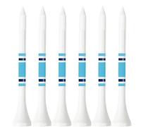 FINGER TEN Golf Tees Wood Wooden 3 1/4" or 2 3/4" 83mm 70mm Bamboo Tees 100 Count,Golf Tees Long Short with Stripe Strong Sustainable Biodegradable Unbreakable Color White Natural (Blue, 3-1/4'')